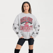 SACRED HEART PIONEERS RESILIENCE STAR EMBELLISHED CREW SWEATSHIRT