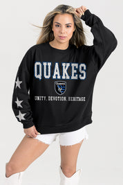 SAN JOSE EARTHQUAKES VELOCITY STAR EMBELLISHED CREW SWEATSHIRT