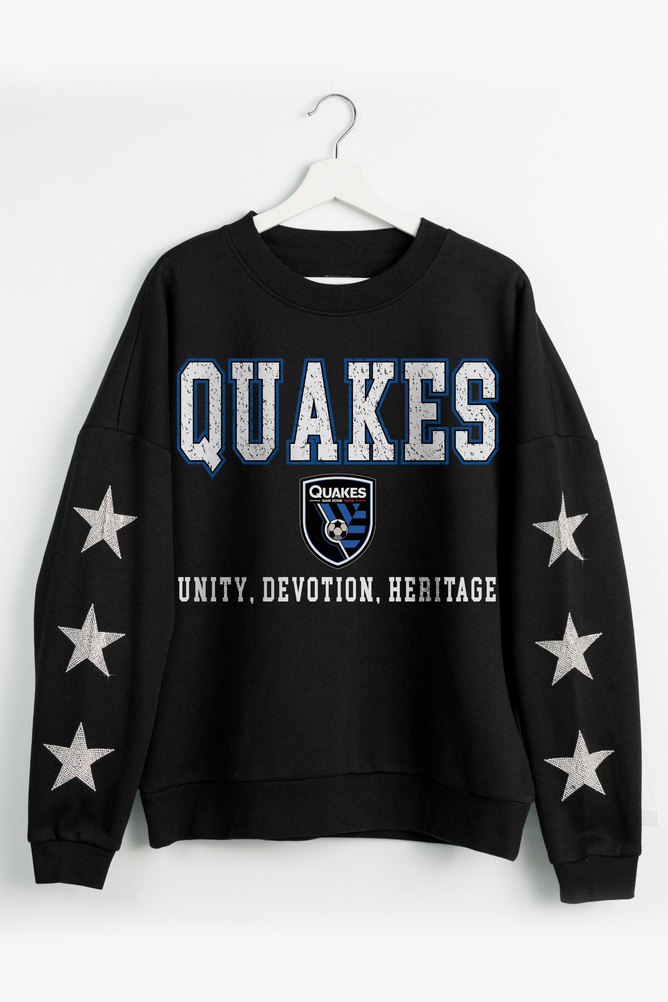 SAN JOSE EARTHQUAKES VELOCITY STAR EMBELLISHED CREW SWEATSHIRT