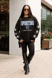 SPORTING KANSAS CITY VELOCITY STAR EMBELLISHED CREW SWEATSHIRT