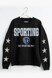 SPORTING KANSAS CITY VELOCITY STAR EMBELLISHED CREW SWEATSHIRT