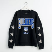 SAINT LOUIS BILLIKENS PURE VICTORY EMBELLISHED STAR SLEEVE CREWNECK PULLOVER