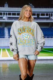 SOUTHERN JAGUARS RESILIENCE STAR EMBELLISHED CREW SWEATSHIRT