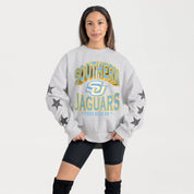 SOUTHERN JAGUARS RESILIENCE STAR EMBELLISHED CREW SWEATSHIRT