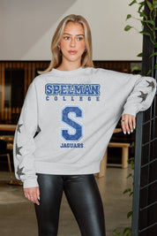 SPELMAN COLLEGE JAGUARS RESILIENCE STAR EMBELLISHED CREW SWEATSHIRT