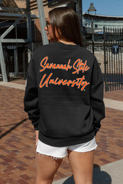 SAVANNAH STATE TIGERS DEDICATION EMBELLISHED STAR SLEEVE CREWNECK PULLOVER