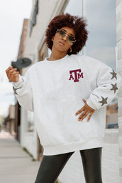 TEXAS A&M AGGIES DEDICATION EMBELLISHED STAR SLEEVE CREWNECK PULLOVER