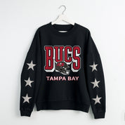 TAMPA BAY BUCCANEERS PURE VICTORY STAR EMBELLISHED CREW SWEATSHIRT