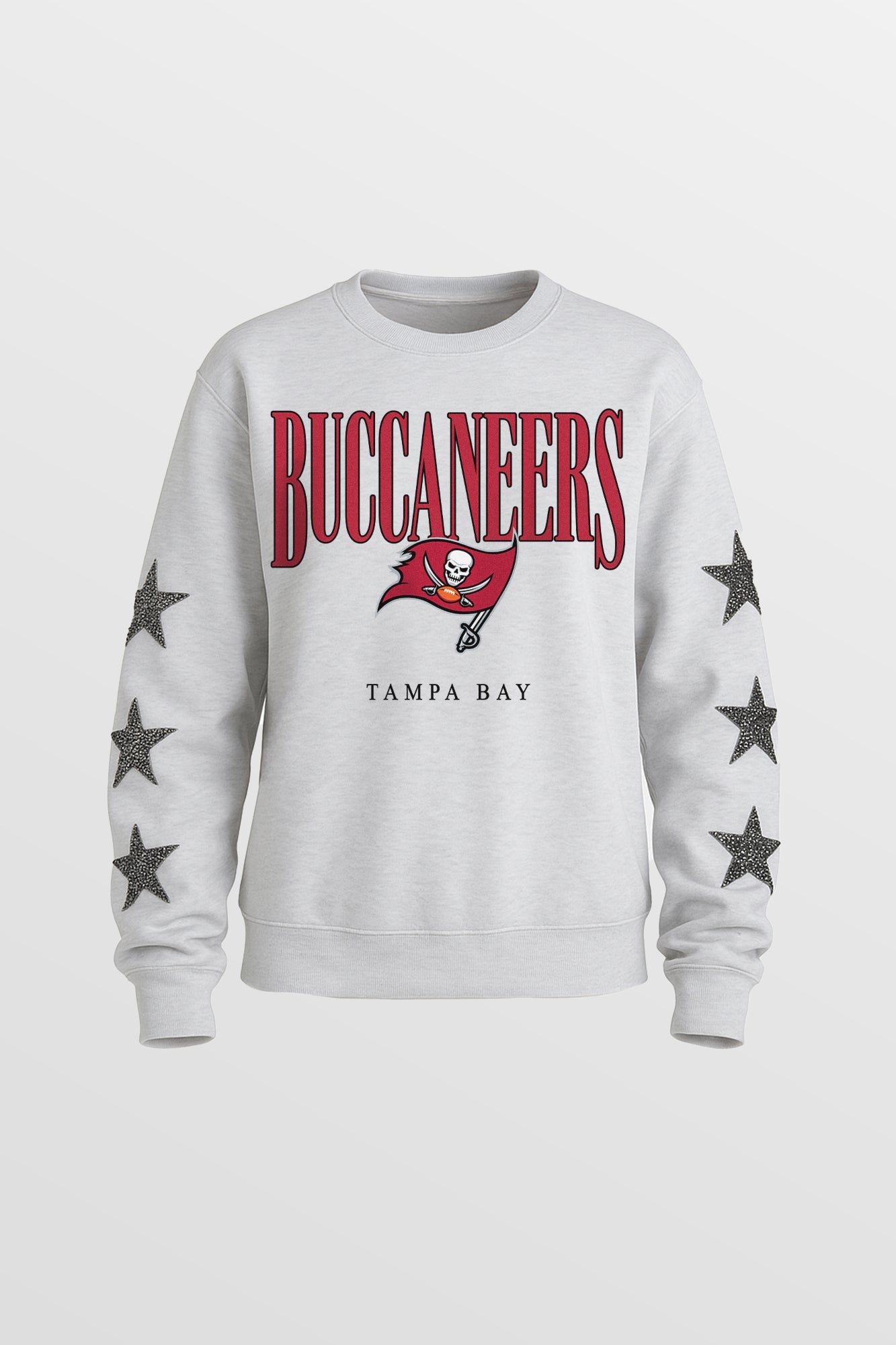 TAMPA BAY BUCCANEERS BOLD PLAY STAR EMBELLISHED CREW SWEATSHIRT BY RANDI MAHOMES