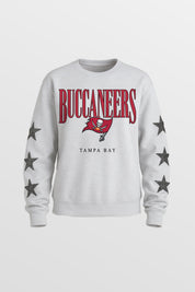 TAMPA BAY BUCCANEERS BOLD PLAY STAR EMBELLISHED CREW SWEATSHIRT BY RANDI MAHOMES