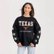 TEXAS LONGHORNS VELOCITY STAR EMBELLISHED CREW SWEATSHIRT