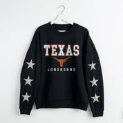 TEXAS LONGHORNS VELOCITY STAR EMBELLISHED CREW SWEATSHIRT