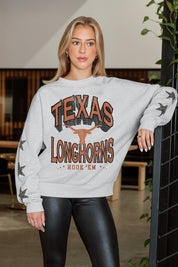 TEXAS LONGHORNS RESILIENCE STAR EMBELLISHED CREW SWEATSHIRT