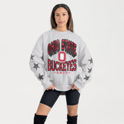 OHIO STATE BUCKEYES RESILIENCE STAR EMBELLISHED CREW SWEATSHIRT
