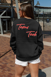 TEXAS TECH RED RAIDERS DEDICATION EMBELLISHED STAR SLEEVE CREWNECK PULLOVER