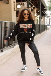 TUSKEGEE GOLDEN TIGERS VELOCITY STAR EMBELLISHED CREW SWEATSHIRT
