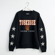 TUSKEGEE GOLDEN TIGERS VELOCITY STAR EMBELLISHED CREW SWEATSHIRT
