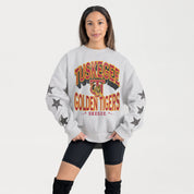TUSKEGEE GOLDEN TIGERS RESILIENCE STAR EMBELLISHED CREW SWEATSHIRT