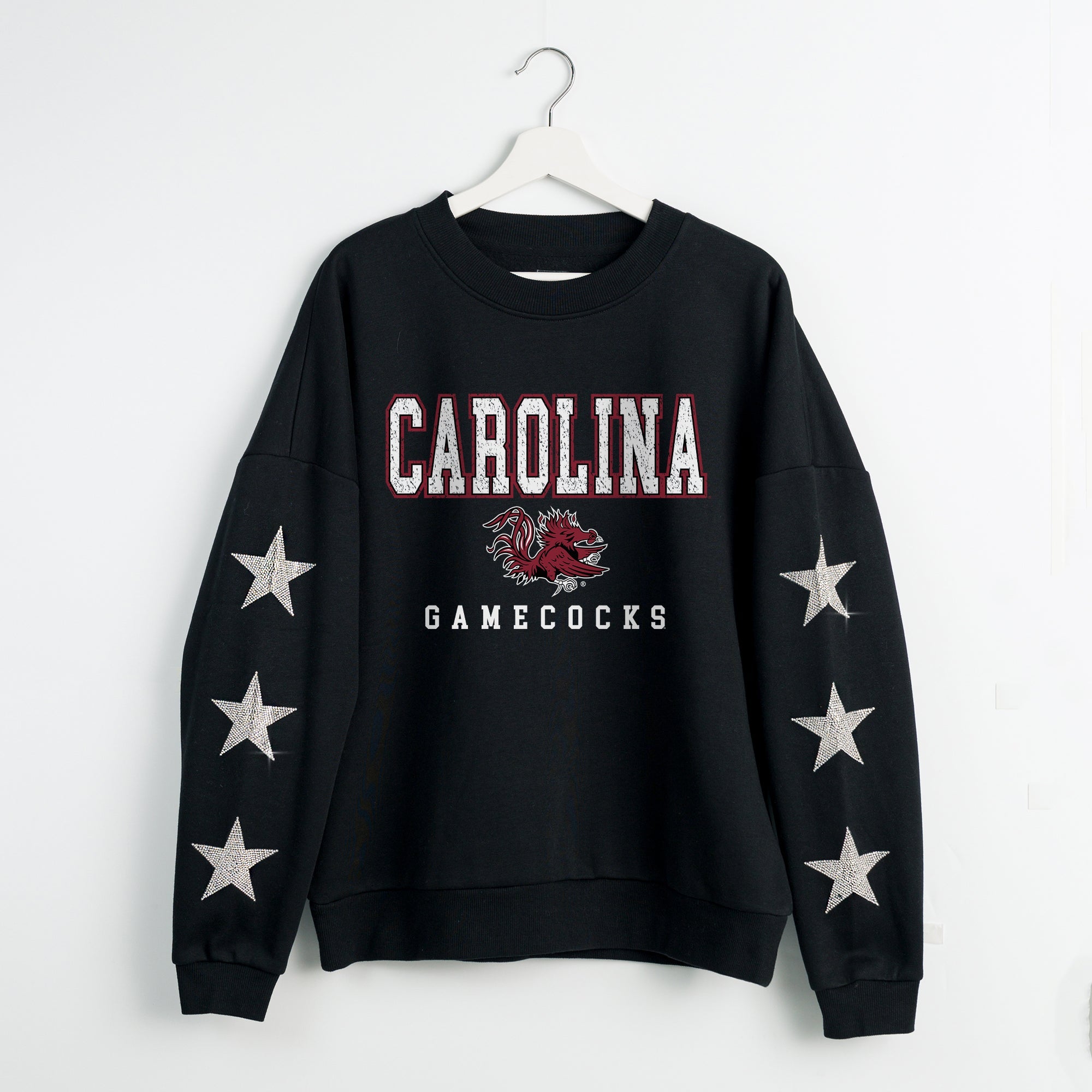 SOUTH CAROLINA GAMECOCKS VELOCITY STAR EMBELLISHED CREW SWEATSHIRT
