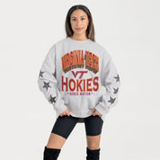 VIRGINIA TECH HOKIES RESILIENCE STAR EMBELLISHED CREW SWEATSHIRT
