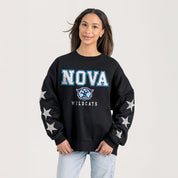 VILLANOVA WILDCATS VELOCITY STAR EMBELLISHED CREW SWEATSHIRT