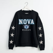 VILLANOVA WILDCATS VELOCITY STAR EMBELLISHED CREW SWEATSHIRT
