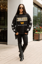WASHINGTON COMMANDERS VELOCITY STAR EMBELLISHED CREW SWEATSHIRT