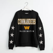 WASHINGTON COMMANDERS VELOCITY STAR EMBELLISHED CREW SWEATSHIRT
