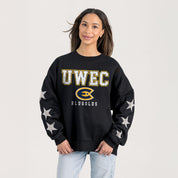 WISCONSIN-EAU CLAIRE BLUGOLDS VELOCITY STAR EMBELLISHED CREW SWEATSHIRT