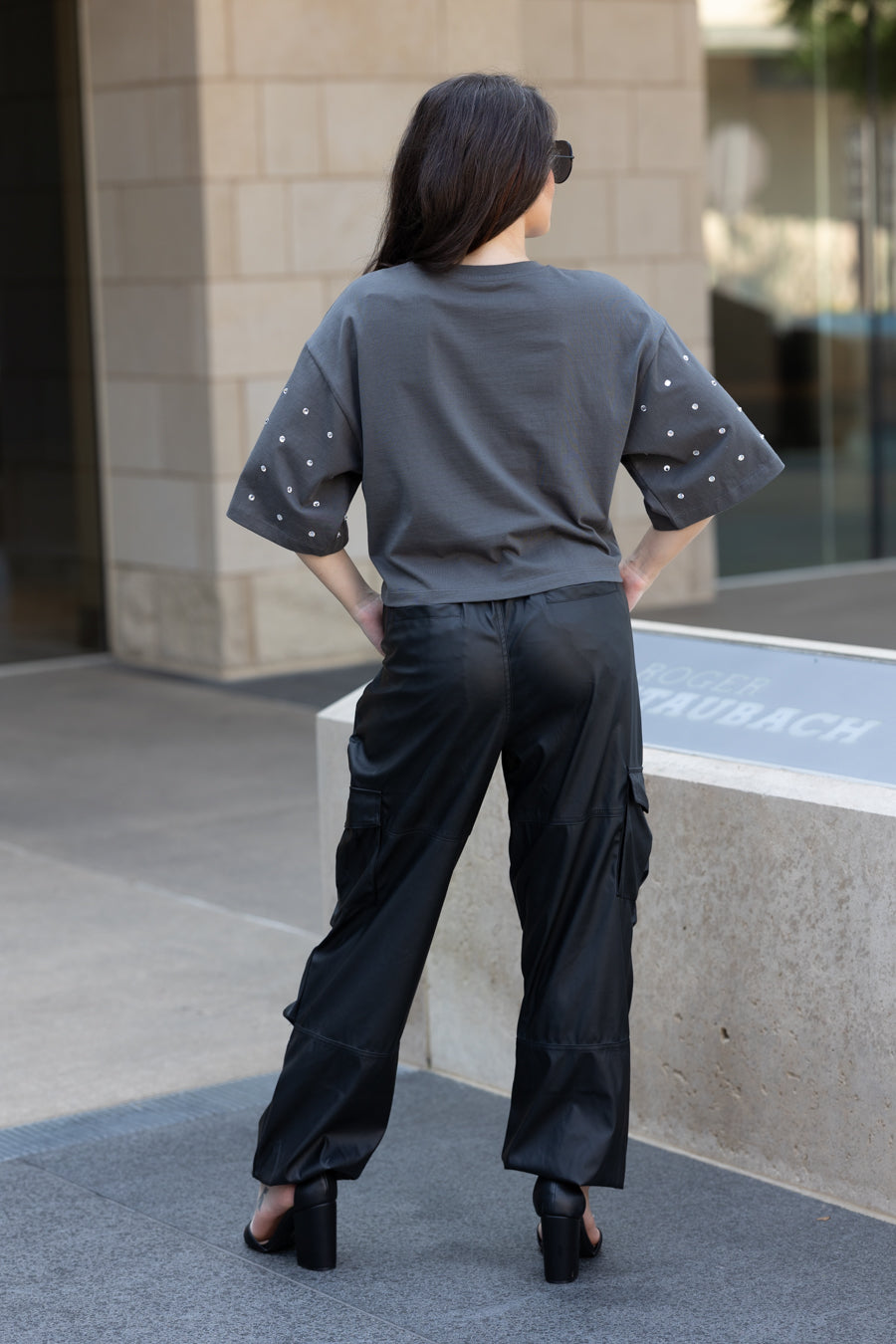 ENDLESSLY EDGY CARGO FAUX LEATHER BOTTOMS