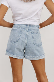 TIMELESS HIGH-WAIST SHORTS IN BLUE DENIM