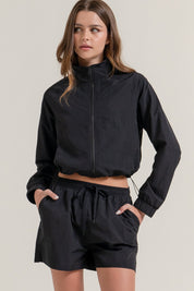 NEW HEIGHTS CROP JACKET AND SHORTS SET