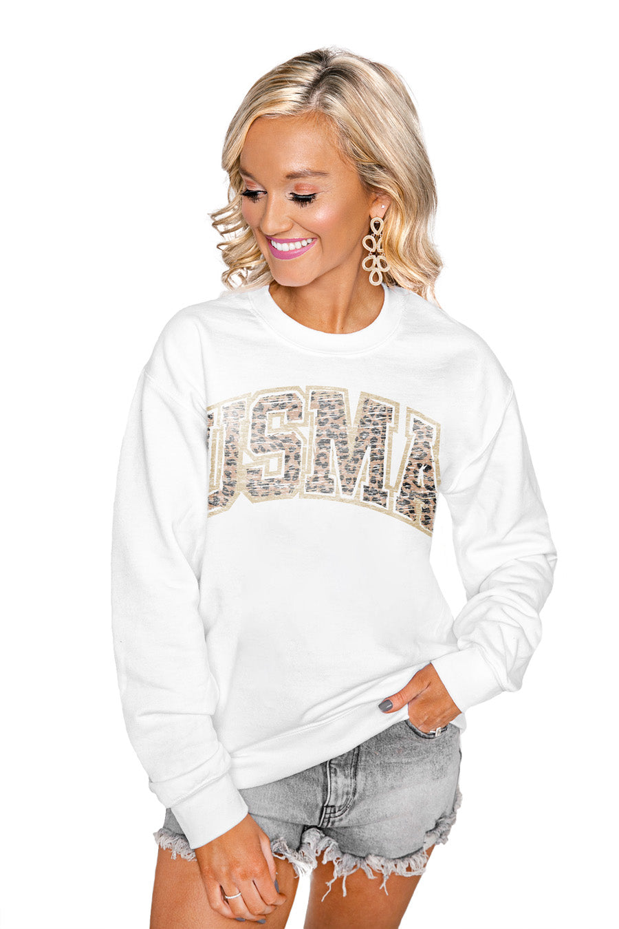 ARMY BLACK KNIGHTS Snap Crew Sweatshirt-ARMY BLACK KNIGHTS