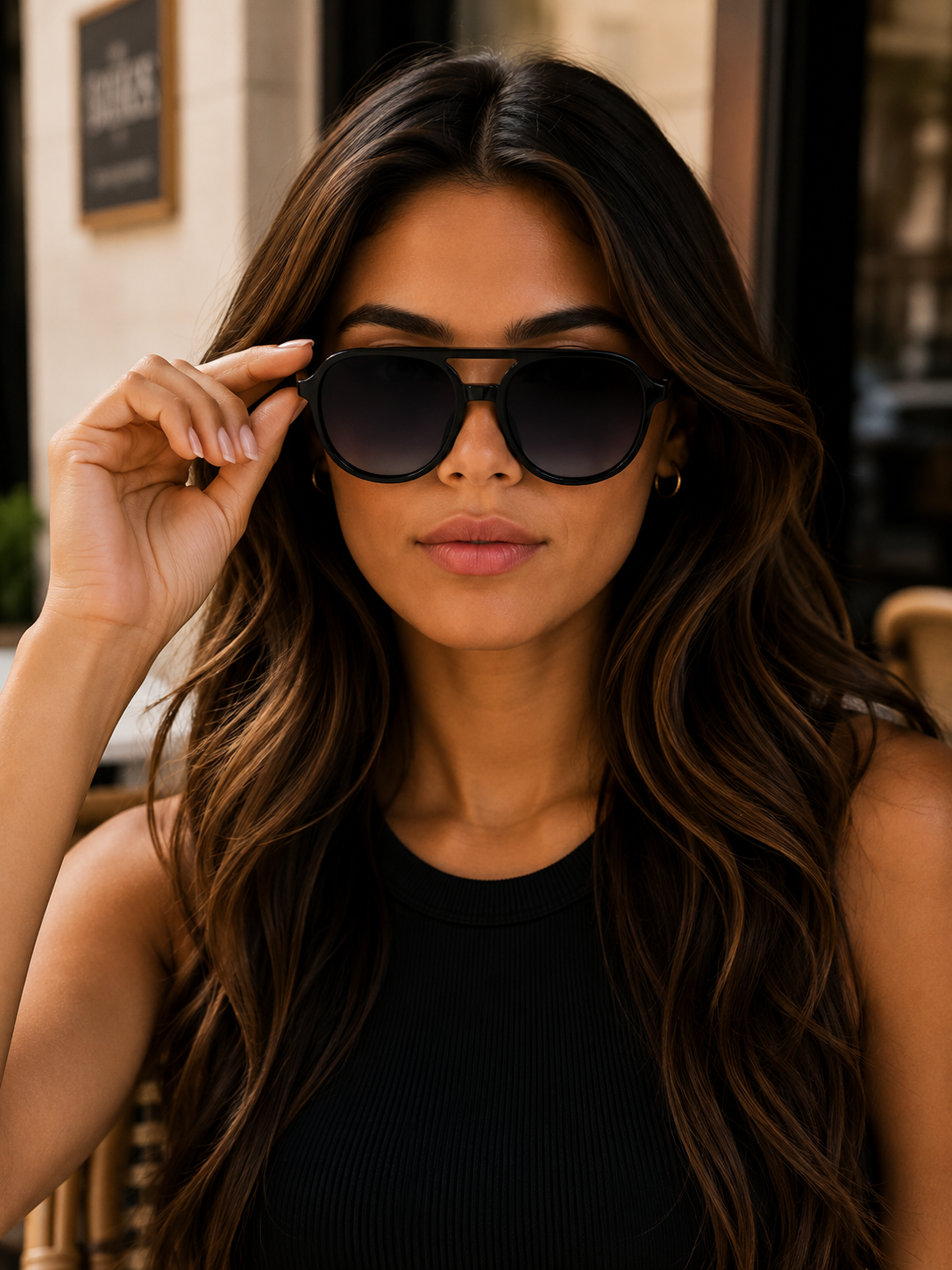 REMAIN CLASSIC OVERSIZED SUNGLASSES IN BLACK