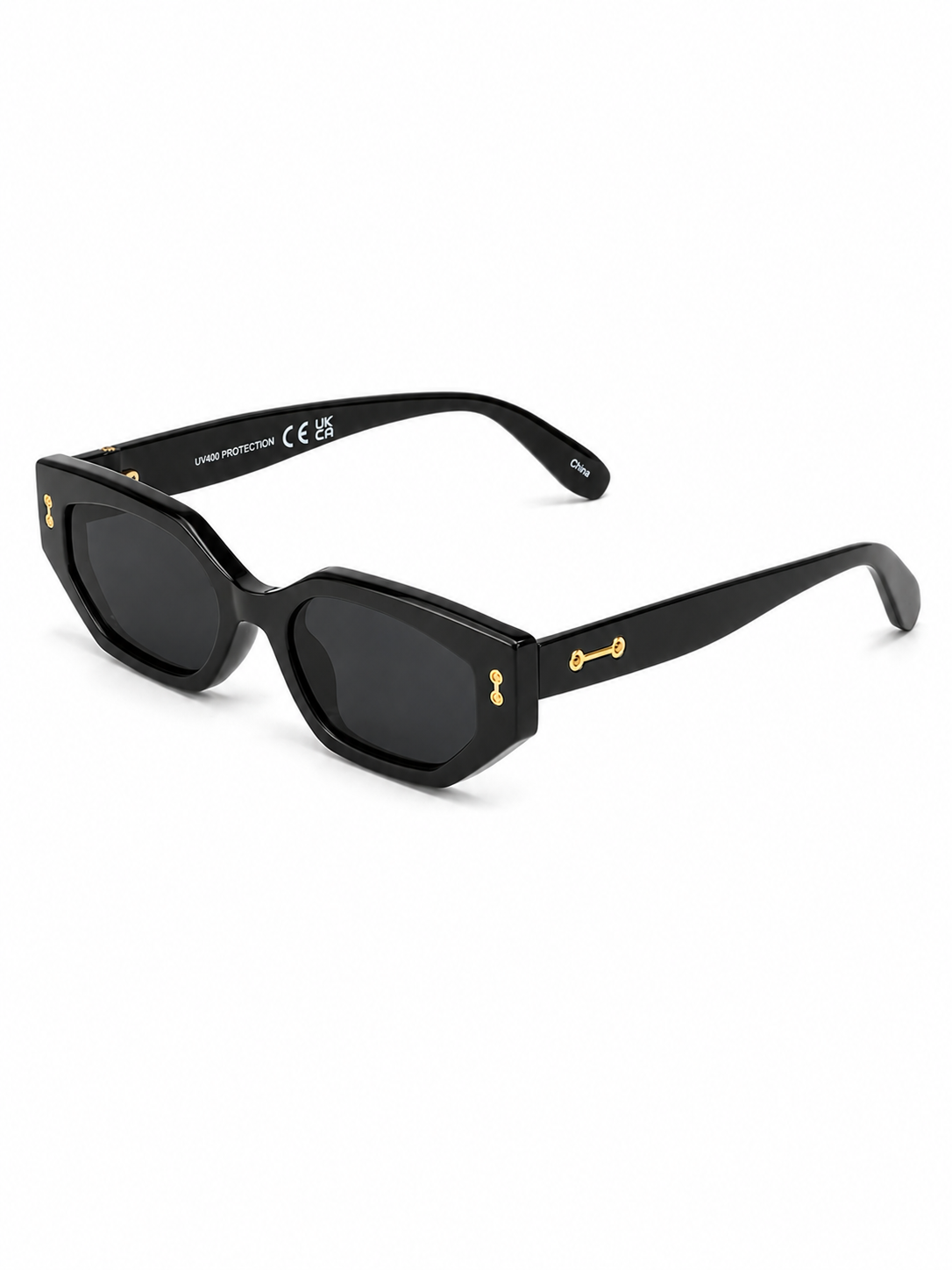 ALL THE ANGLES CAT EYE SUNGLASSES IN BLACK