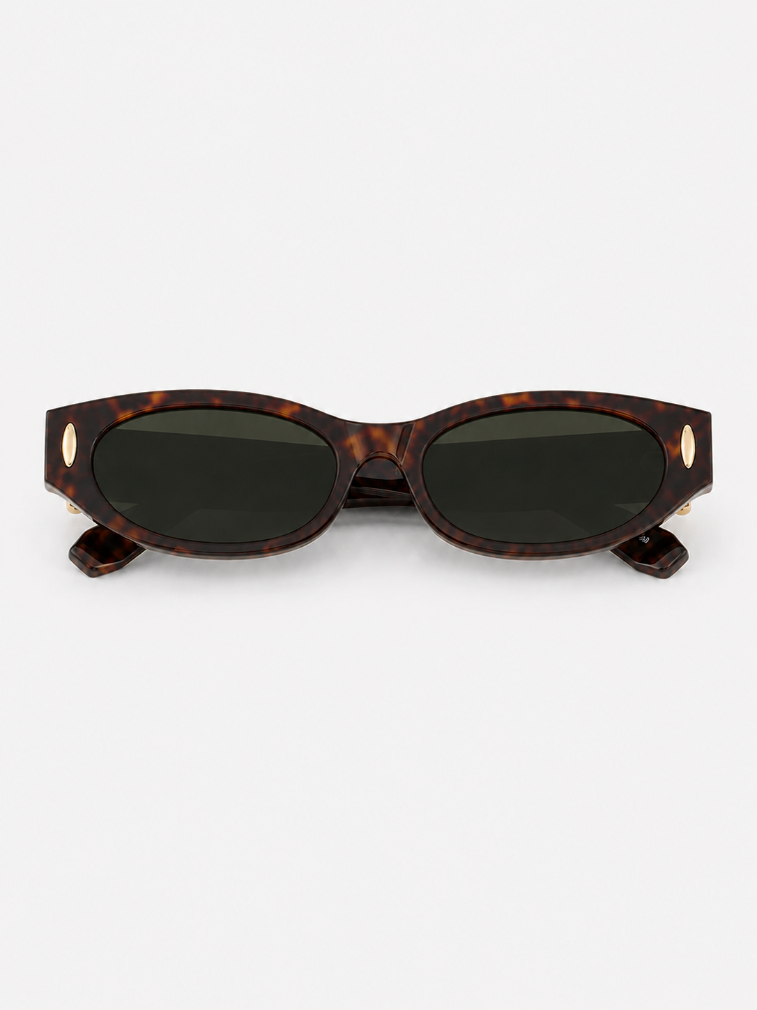 MODERN MUSE BUCKLE ROUND SUNGLASSES IN BROWN
