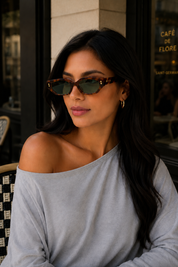 ALL THE ANGLES CAT EYE SUNGLASSES IN BROWN
