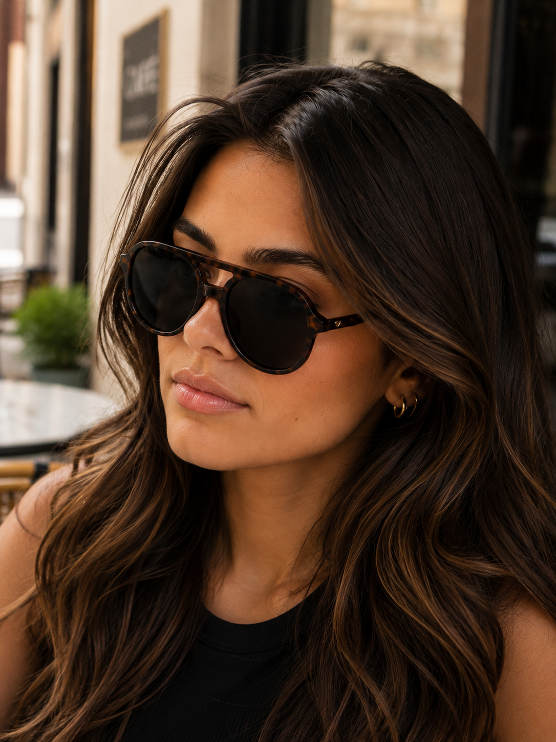 REMAIN CLASSIC OVERSIZED SUNGLASSES IN BROWN