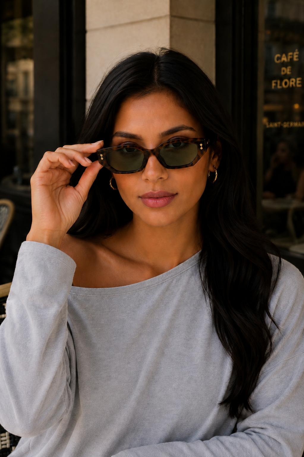 ALL THE ANGLES CAT EYE SUNGLASSES IN BROWN