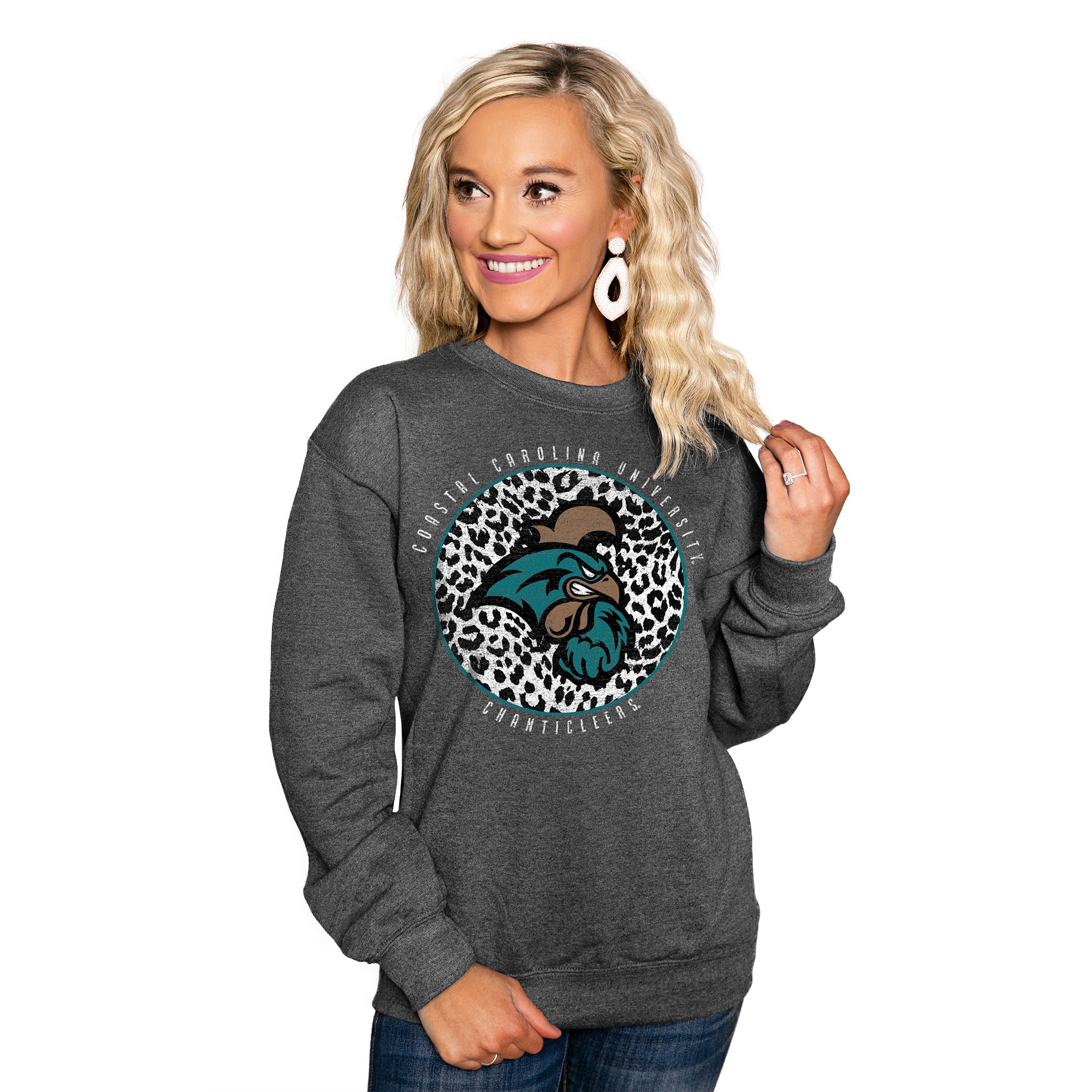 COASTAL CAROLINA CHANTICLEERS Call The Shots Crew Sweatshirt-COASTAL CAROLINA CHANTICLEERS