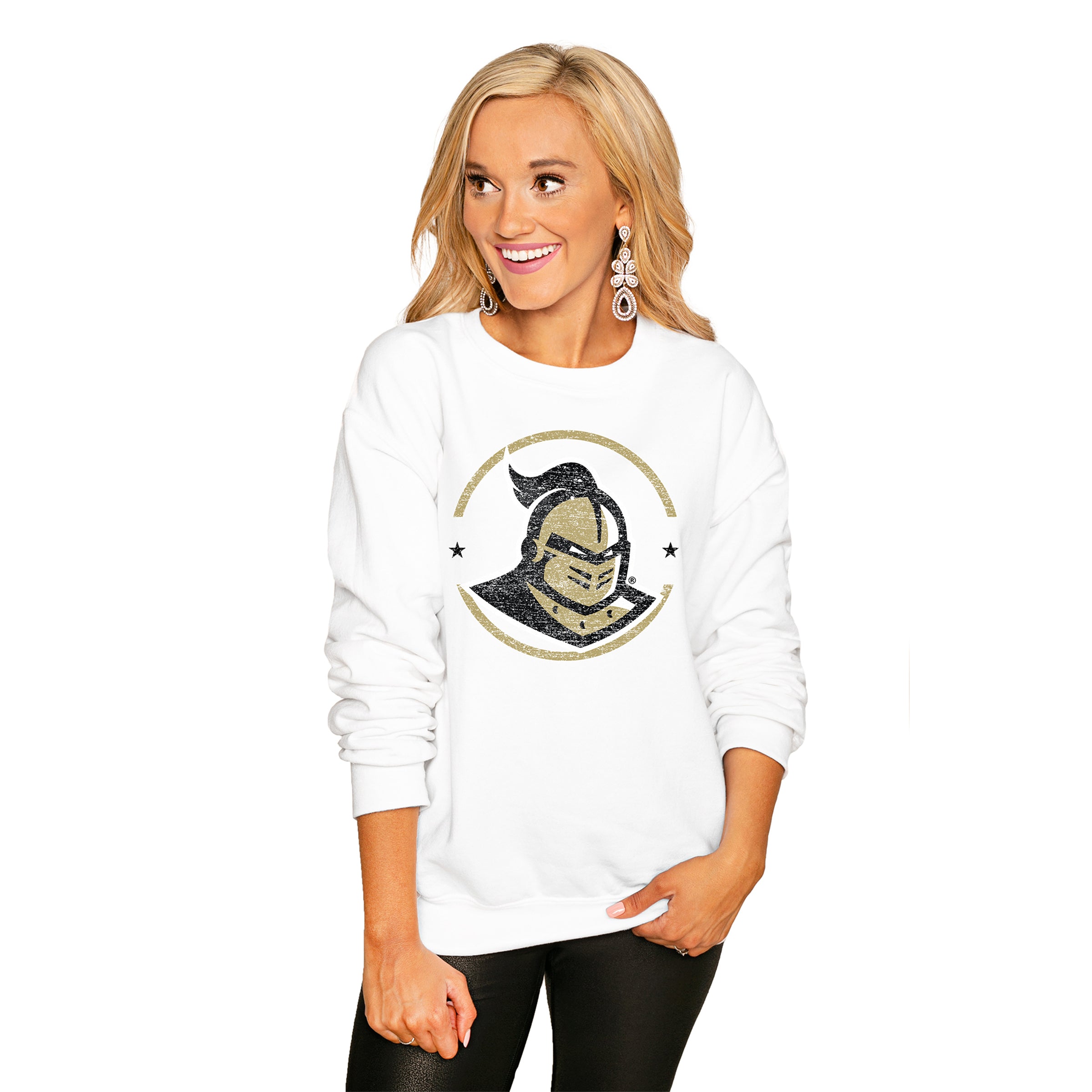 Central Florida Knights Adult Arch & Logo Crewneck Sweatshirt - Black Game Day Pullover (Large) - View #8