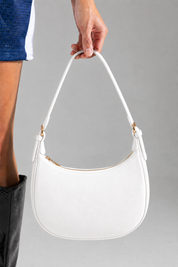 ELLE VEGAN LEATHER HANDBAG IN WHITE