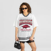ARKANSAS RAZORBACKS SQUAD MENTALITY OVERSIZED MESH FASHION JERSEY