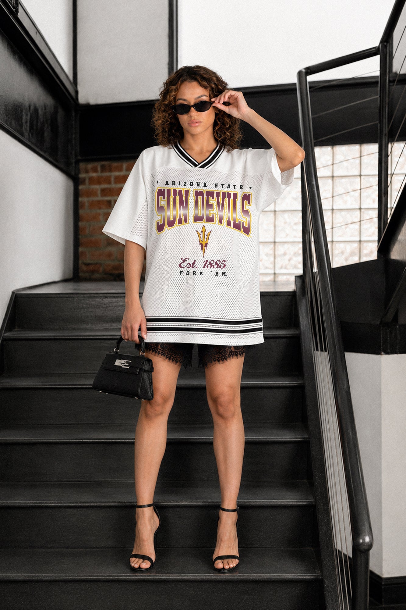 ARIZONA STATE SUN DEVILS SQUAD MENTALITY OVERSIZED MESH FASHION JERSEY