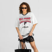 ATLANTA FALCONS SQUAD MENTALITY OVERSIZED MESH FASHION TOP