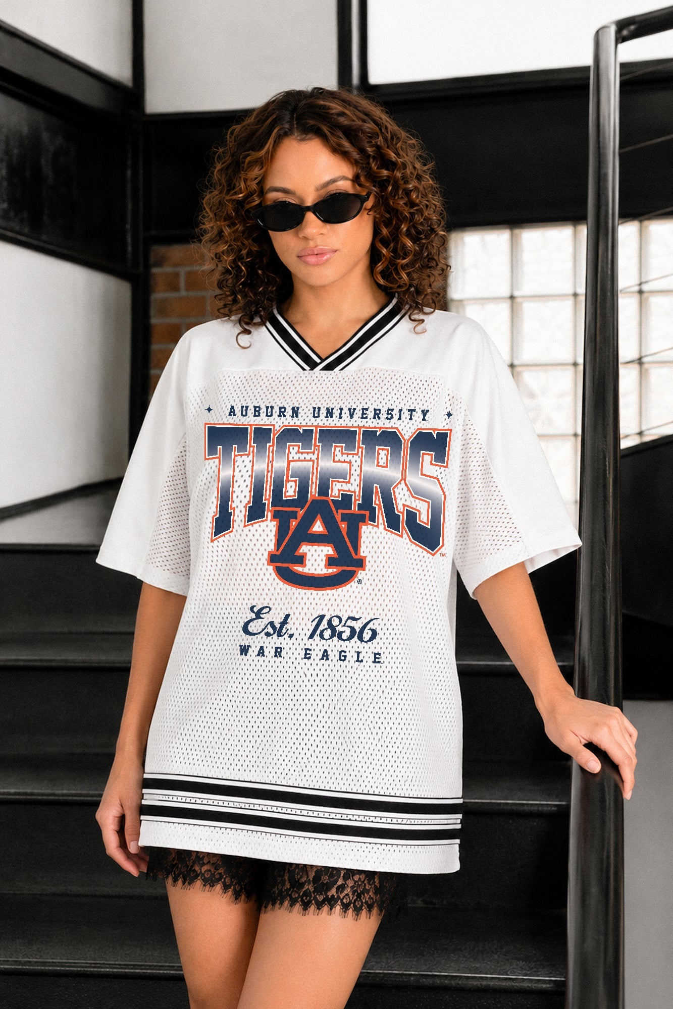 AUBURN TIGERS SQUAD MENTALITY OVERSIZED MESH FASHION JERSEY