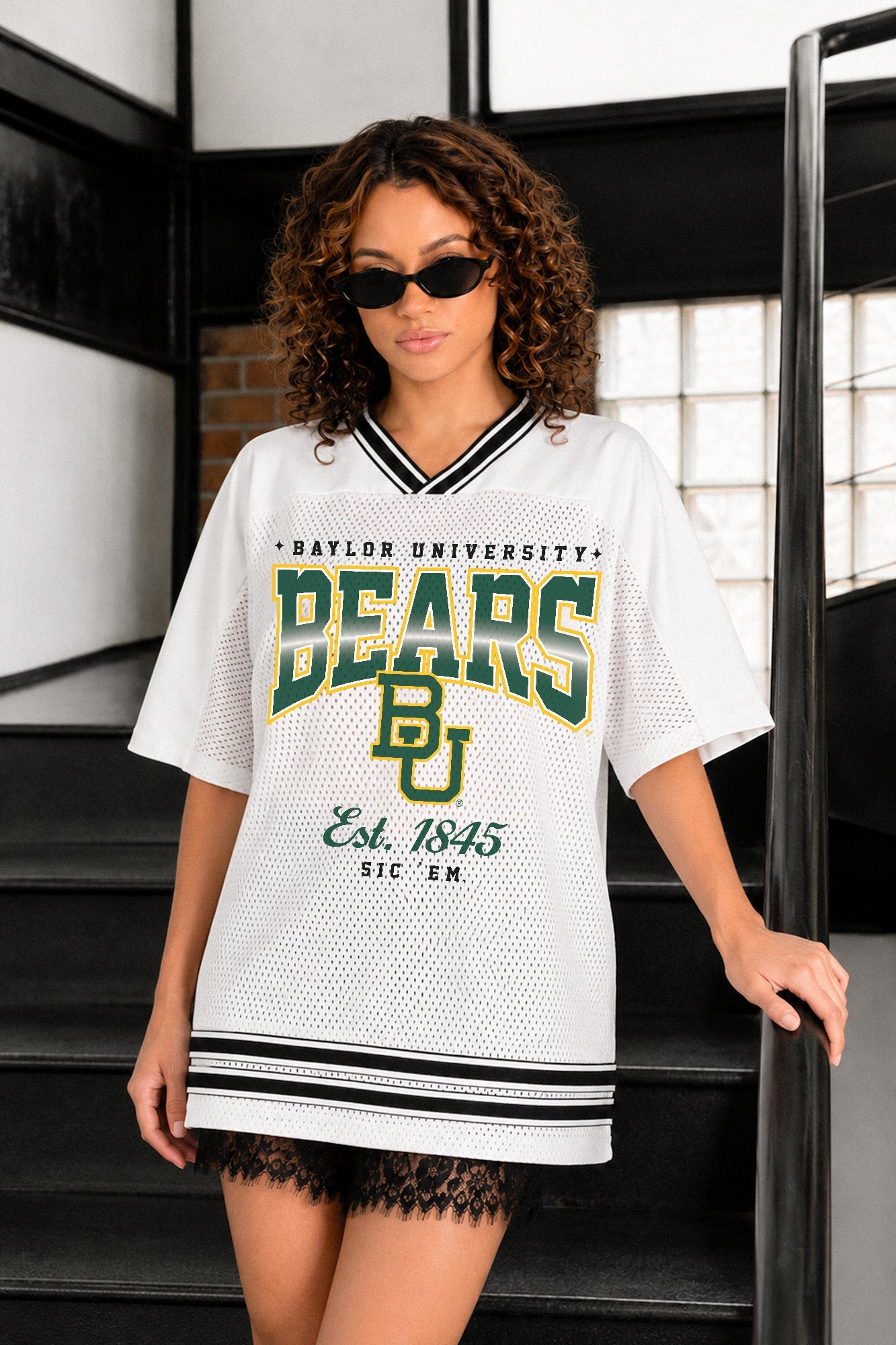 BAYLOR BEARS SQUAD MENTALITY OVERSIZED MESH FASHION JERSEY