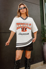 CINCINNATI BENGALS SQUAD MENTALITY OVERSIZED MESH FASHION TOP