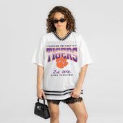 CLEMSON TIGERS SQUAD MENTALITY OVERSIZED MESH FASHION JERSEY