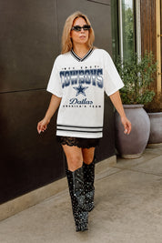 DALLAS COWBOYS SQUAD MENTALITY OVERSIZED MESH FASHION TOP